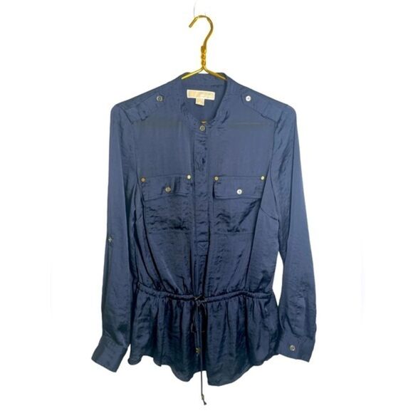 MICHAEL Michael Kors Tops - Michael Kors Tie Waist Silky Top, Size Medium